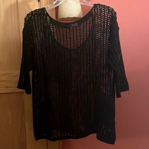 Solitaire black‎ sweater with front pocket